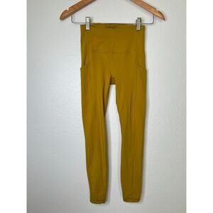 Athleta Mustard Yellow High-Rise Pocket Leggings